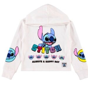 Disney Lilo & Stitch Sequined Hoodie - Stitch Skimmer Pullover Hoodie |Size 7/8